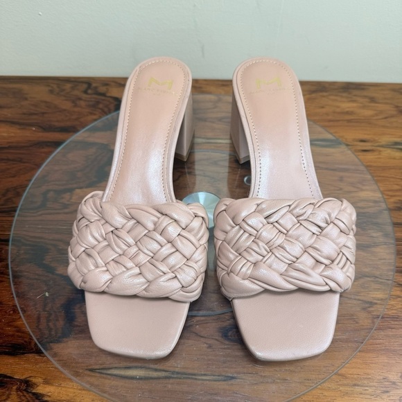 Marc Fisher Nahea Slide Sandal in medium natural leather - Picture 1 of 15